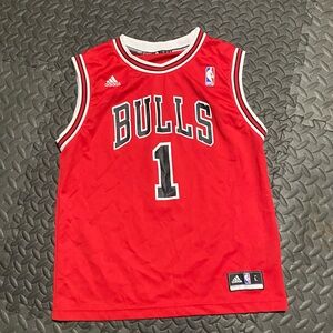 adidas Red Chicago Bulls #1 Kids Basketball Jersey